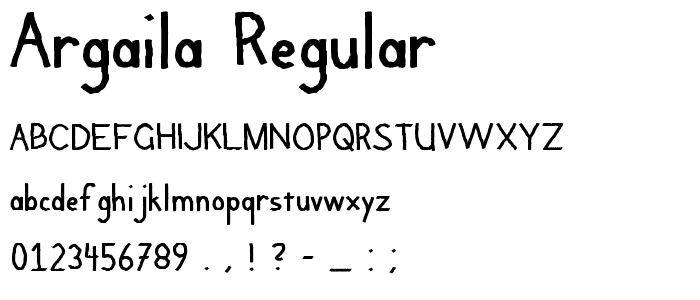 Argaila Regular font